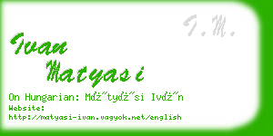 ivan matyasi business card